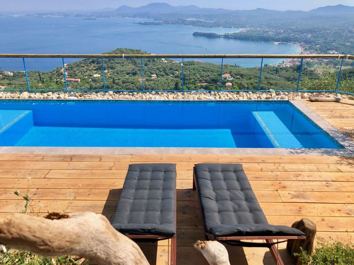 House Sienna Of Villa Intaba Best Views Corfiot Riviera Corfu Island Greece Contemporary Design Pool With Spectacular Sea Views Close To Ipsos Beach Pirjí Kültér fotó